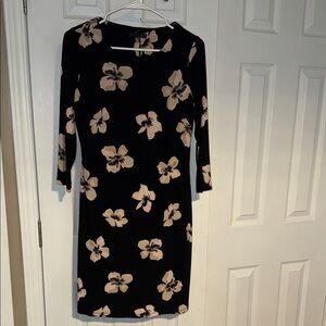 Tommy Hilfiger Black Dress with Pink Floral Pattern